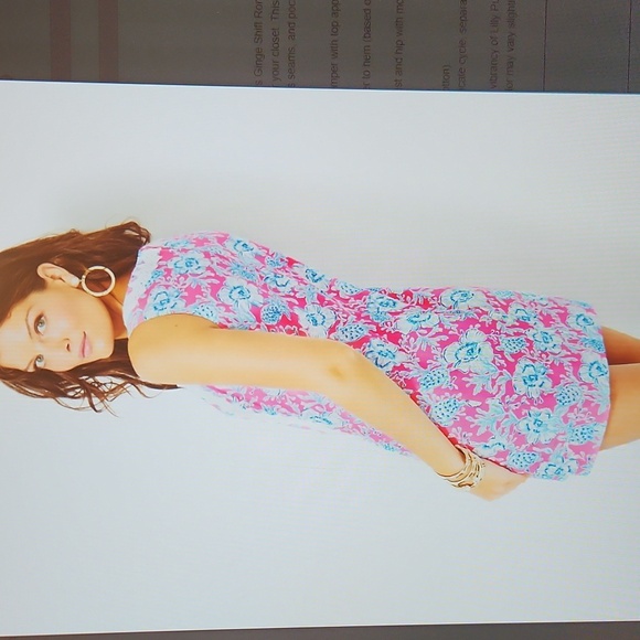 Lilly Pulitzer Ginge Shift Romper in Roxie Pink/Wave N Sea NWT Size 6 - Picture 4 of 16